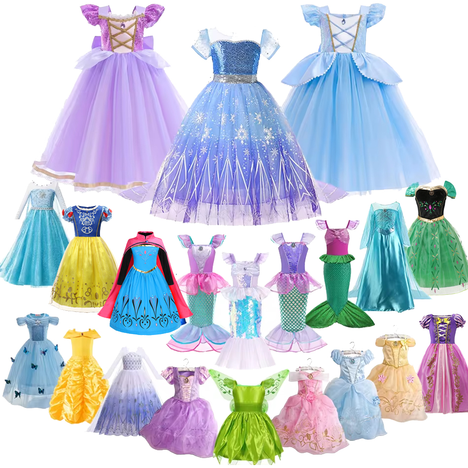 Baby Clothing Europe - Elsa Anna Kid Princess Girls Dress
