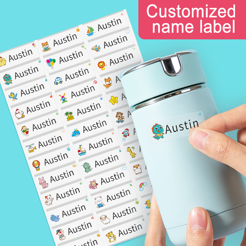 Baby Clothing Labels - Custom Waterproof Transparent Name Stickers -