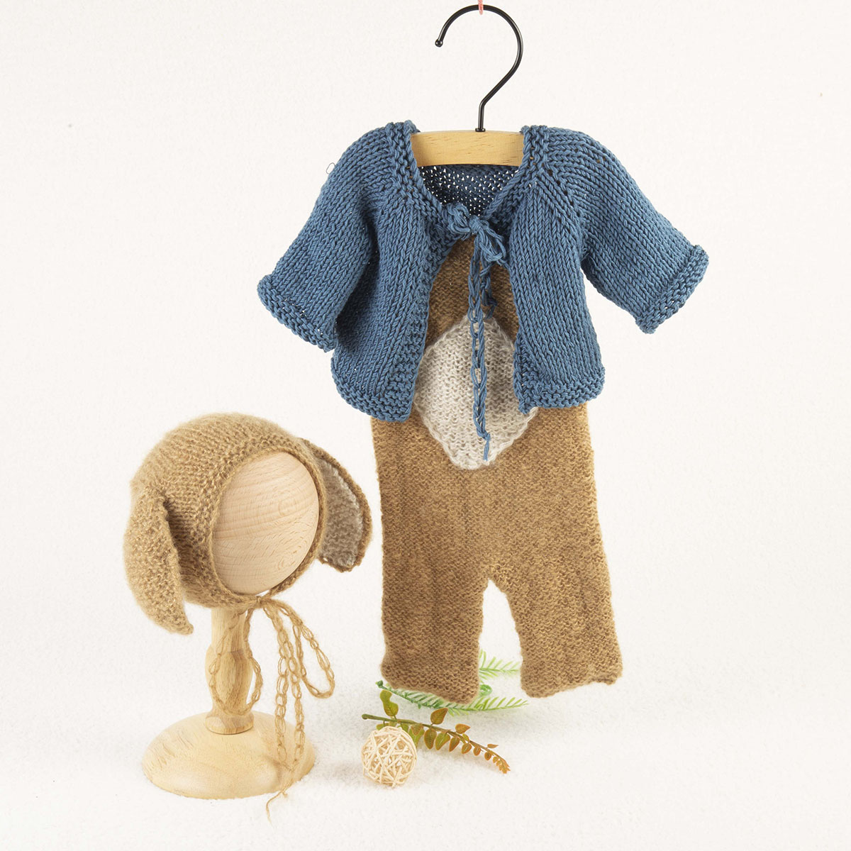 Baby Clothing Crochet - Vintage Knit Stretch Mohair Clothes Set