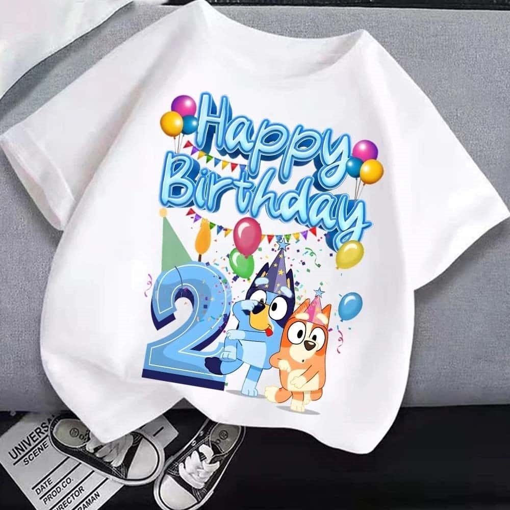 Baby Clothing Crochet - Bluey Baby Birthday T Shirt for