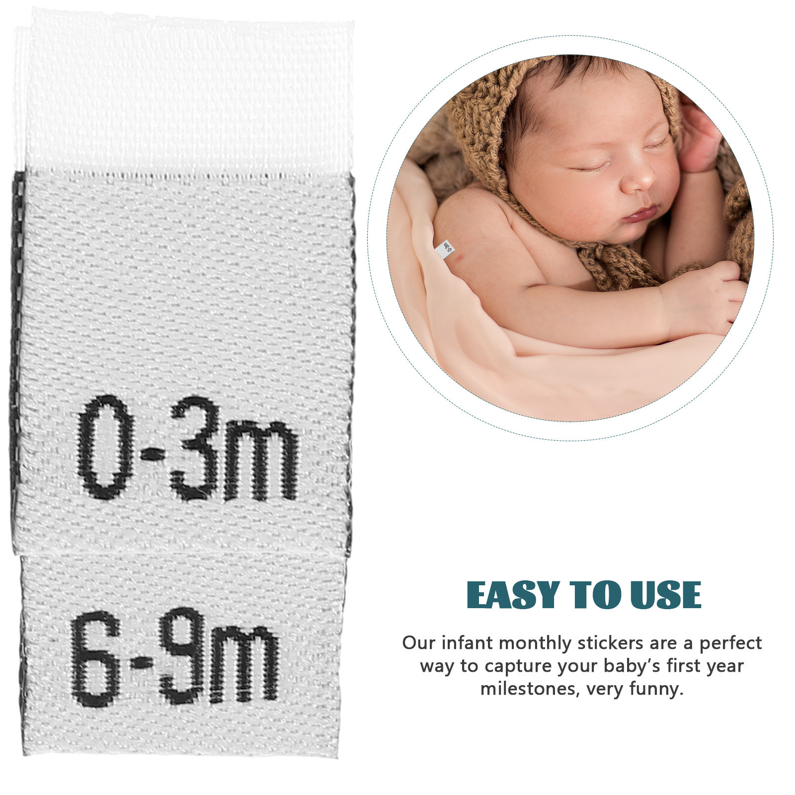 300Pcs Newborn Monthly Clothin - Baby Clothing Labels recension och pris