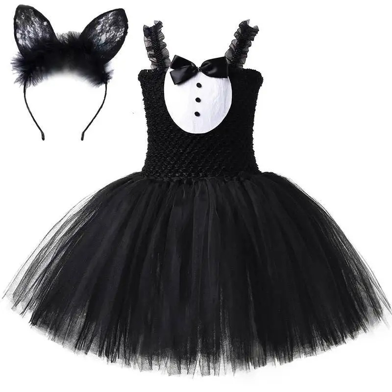 White Black Cat Tutu Dress for - Baby Clothing Crochet recension och pris
