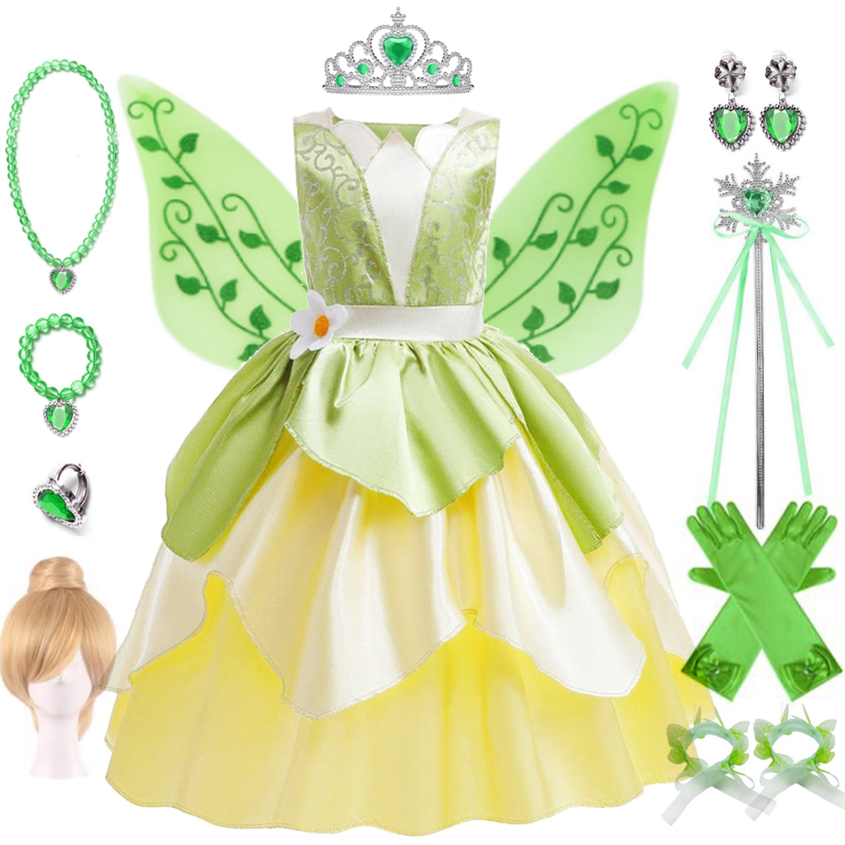 Tiana Costume Girl Dress Up Pr - Baby Clothing Europe recension och pris