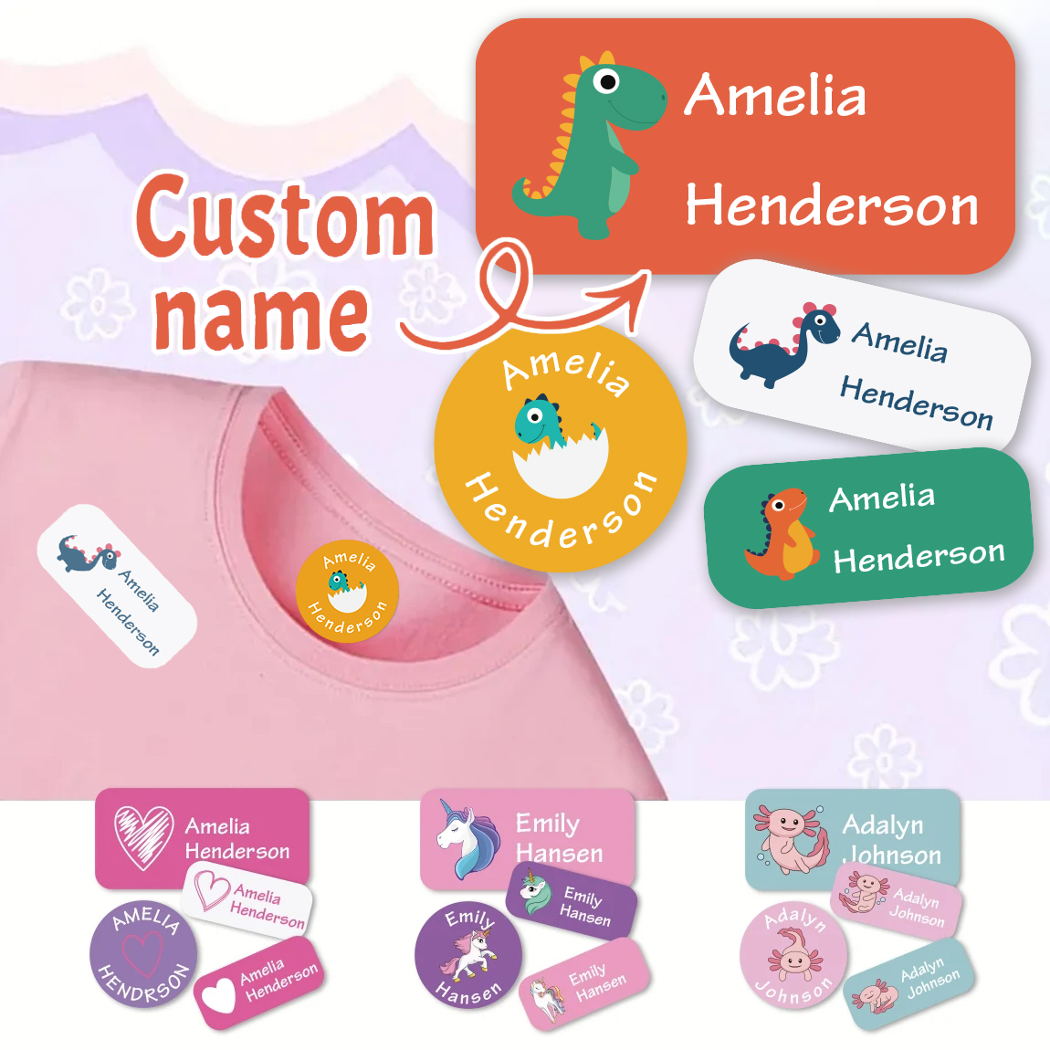 140PCS Custom Stickers Customi - Baby Clothing Labels recension och pris
