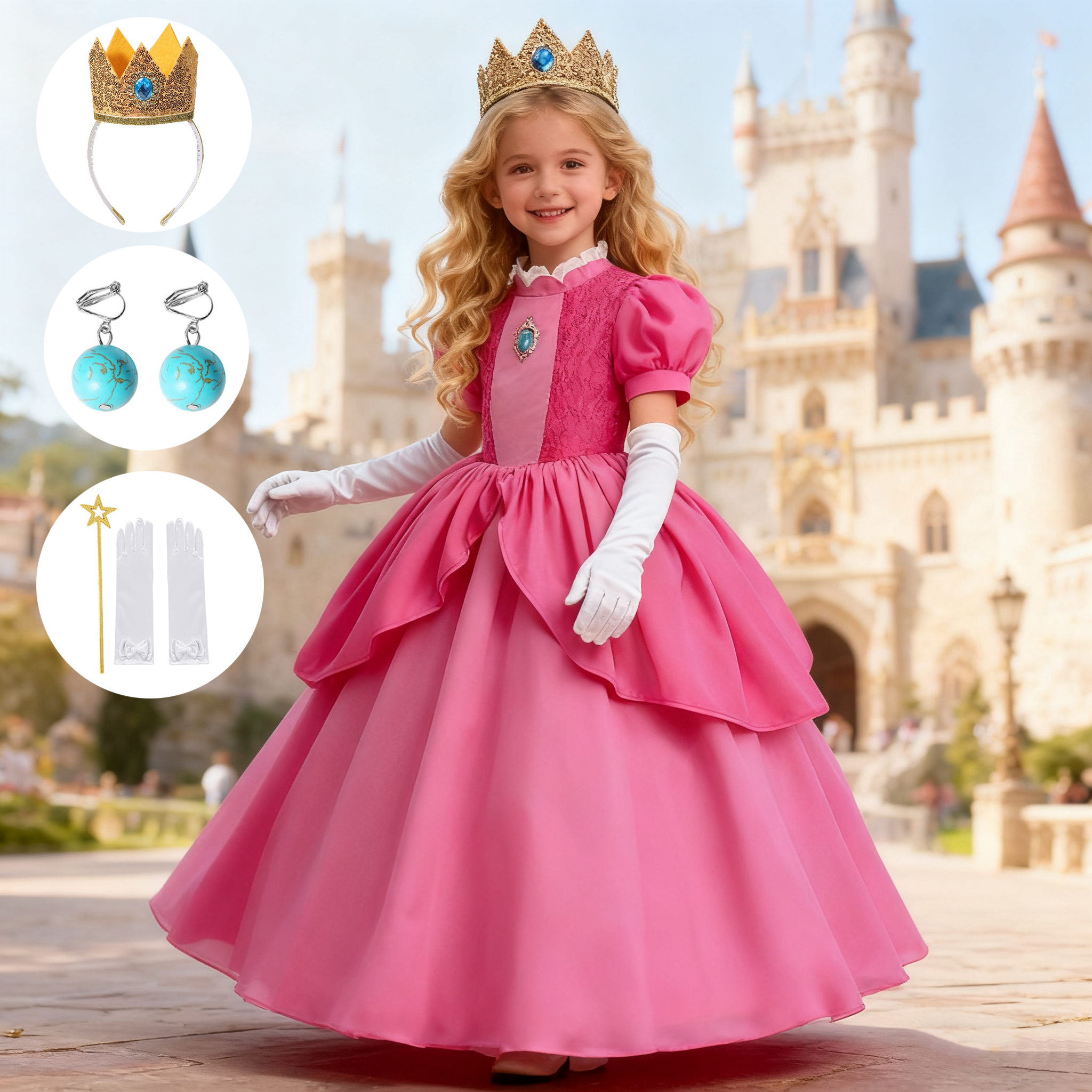 Peach Princess Costume For Gir - Baby Clothing Europe recension och pris