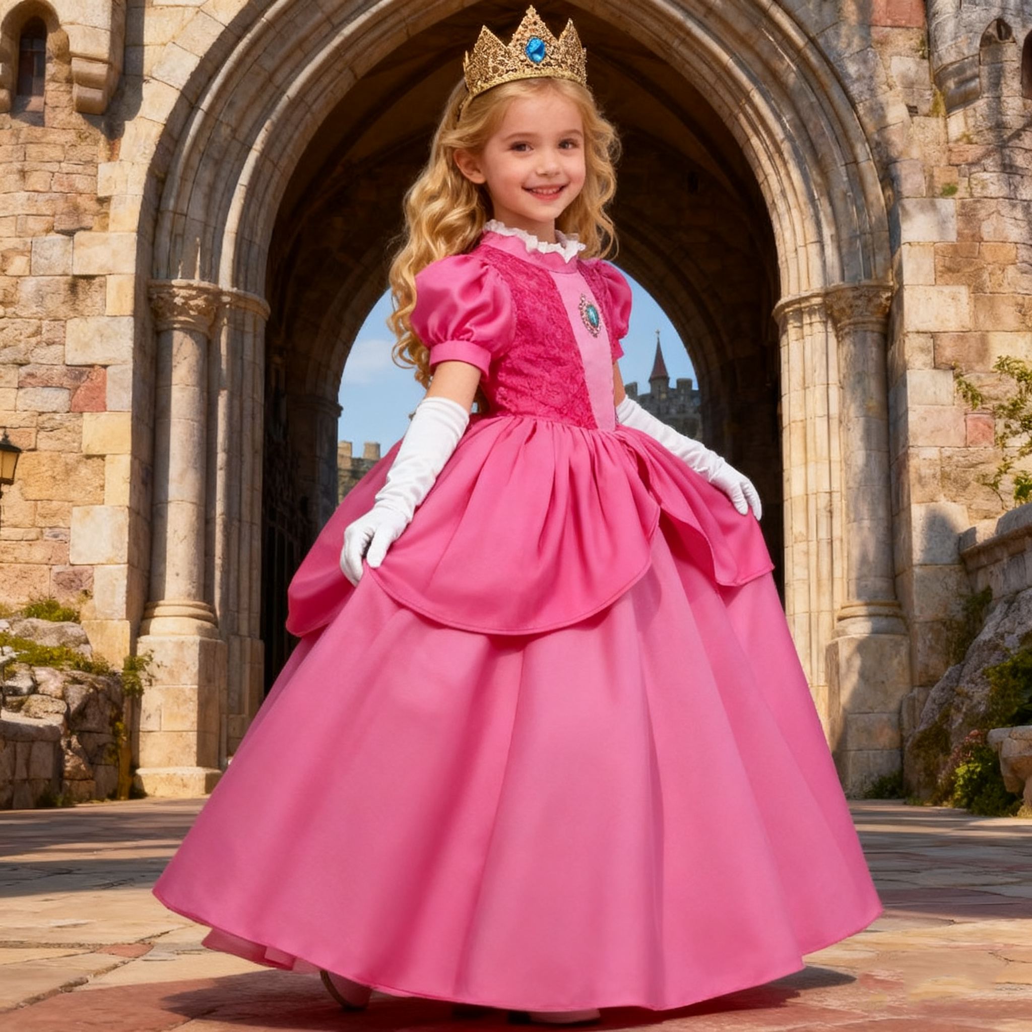 Peach Princess Costume For Gir - Baby Clothing Europe recension och pris