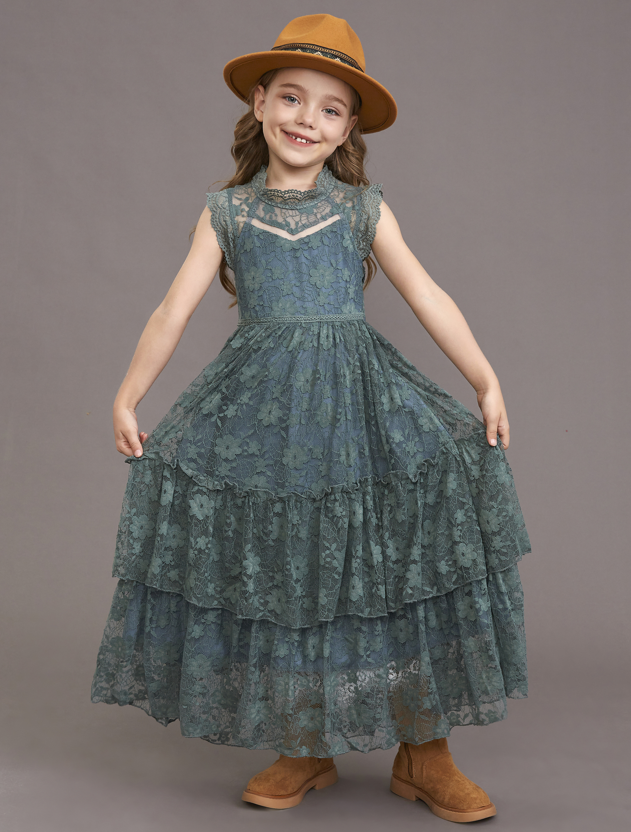 Girls Flower Dress Lace Cotton - Baby Clothing Crochet recension och pris