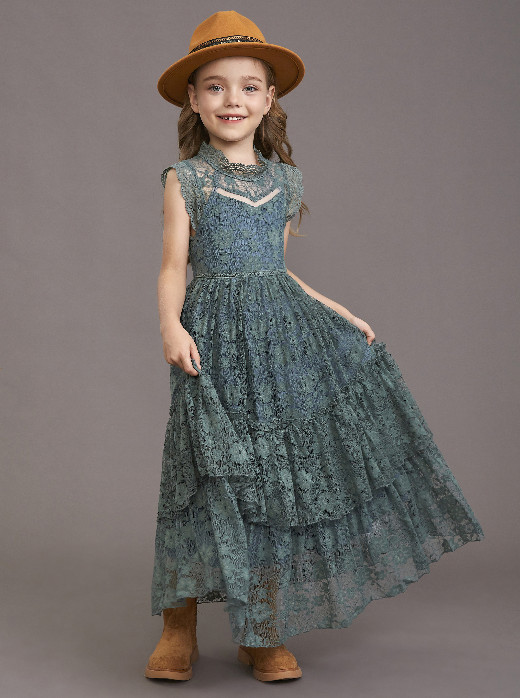 Girls Flower Dress Lace Cotton - Baby Clothing Crochet recension och pris