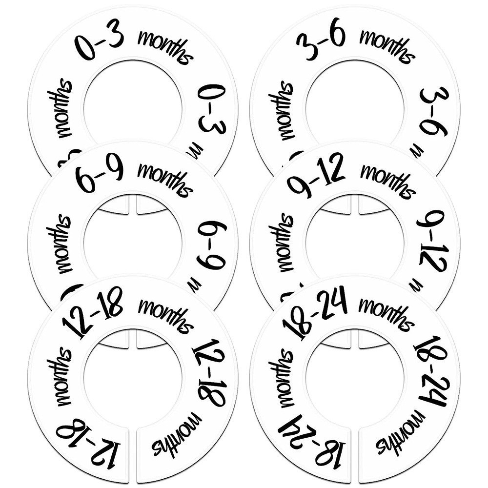 68/9Pcs Organizing Hangers Bab - Baby Clothing Labels recension och pris
