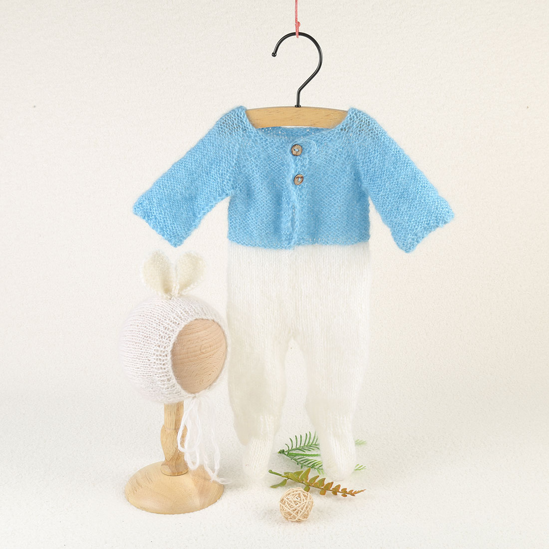 Vintage Knit Fluffy Teddy Bear - Baby Clothing Crochet recension och pris