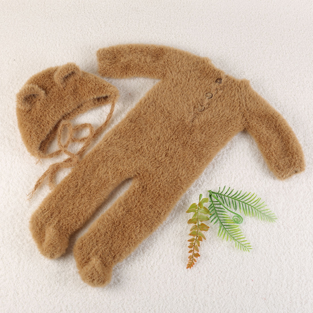 Vintage Knit Fluffy Teddy Bear - Baby Clothing Crochet recension och pris