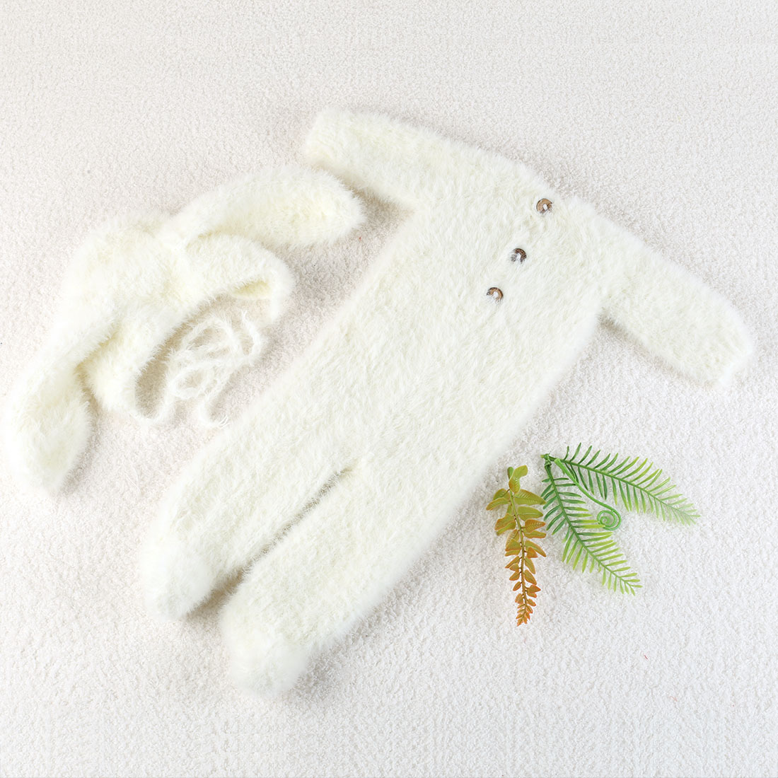 Vintage Knit Fluffy Teddy Bear - Baby Clothing Crochet recension och pris