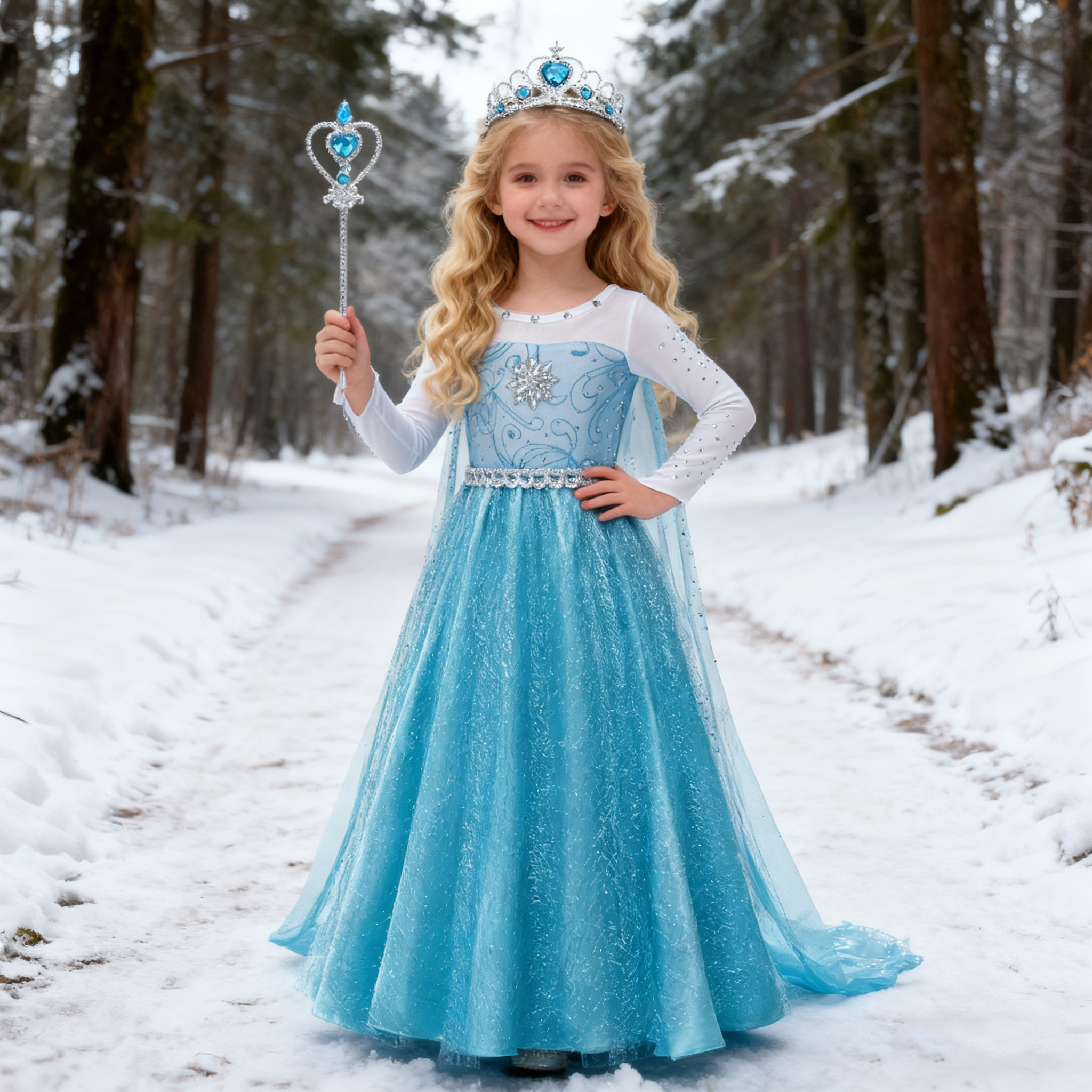 Girls Snow Queen Elsa Anna Lon - Baby Clothing Europe recension och pris