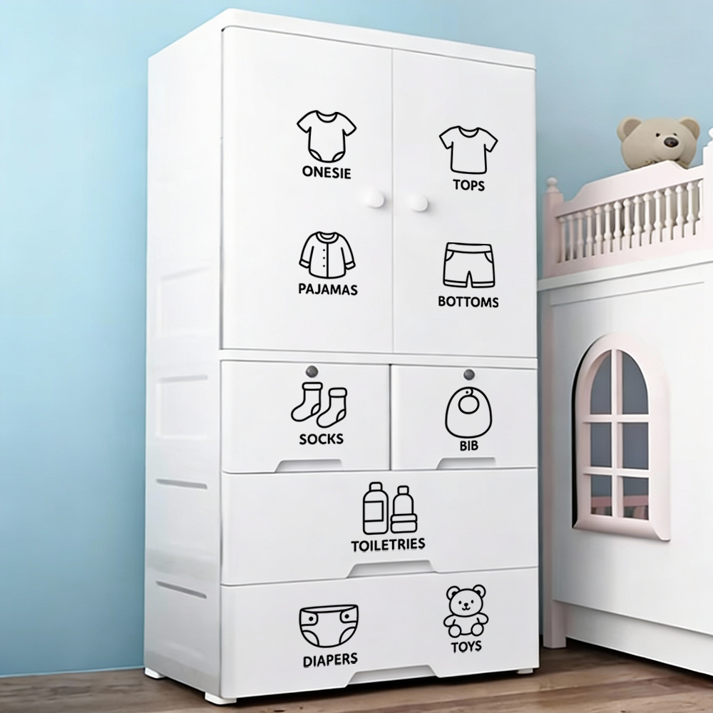 9 pcs/Sheet, Wardrobe Organize - Baby Clothing Labels recension och pris
